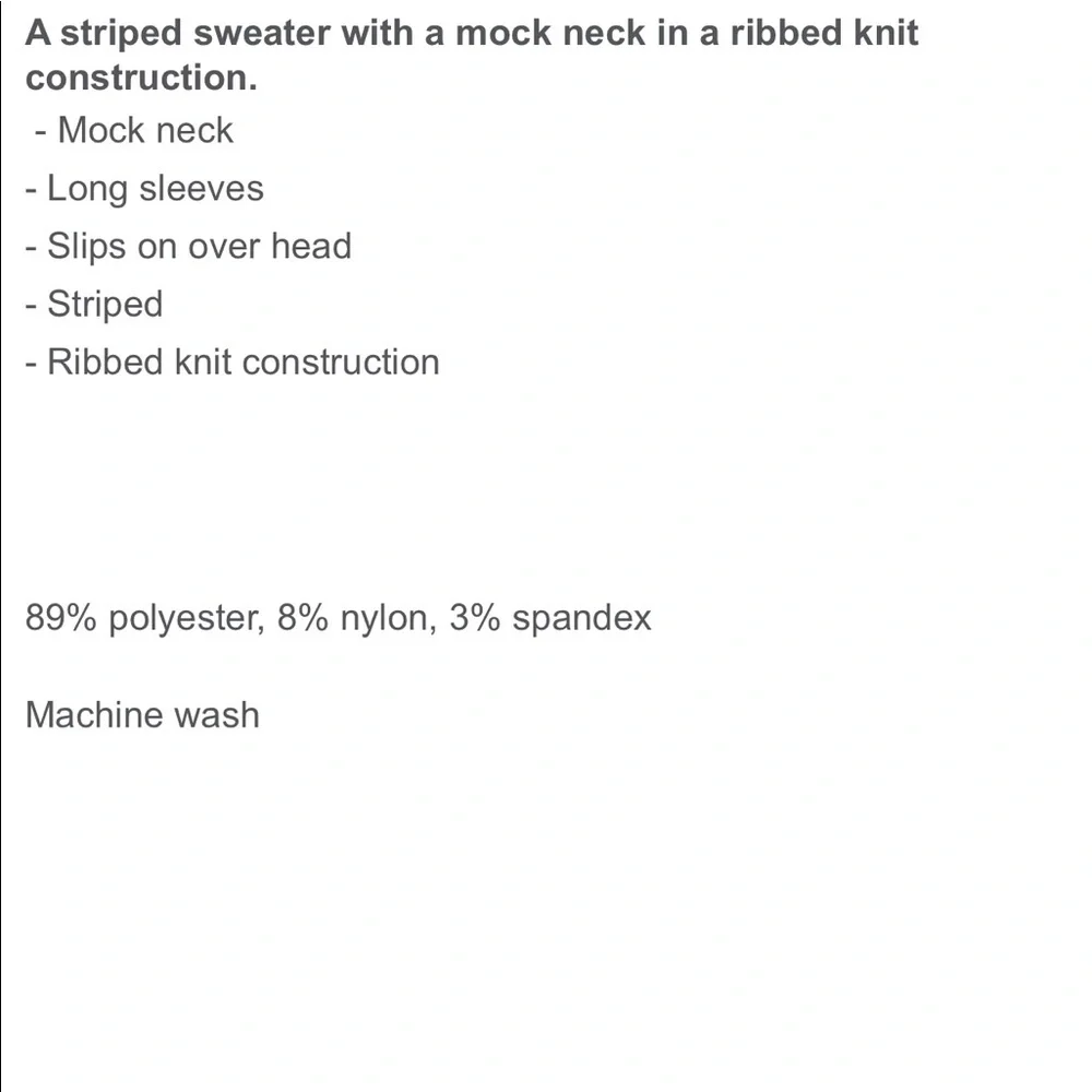 Abound Navy Sophia Stripped Mockneck knit Sweater - Picture 4 of 4